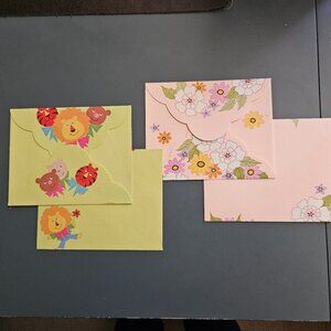 2 vintage sets of Bright of America Bright Notes fold up stationery.